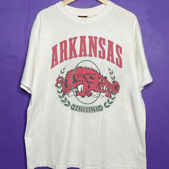 Vintage 90s Arkansas Razorbacks Football Shirt, University of Arkansas Shirt tee - Picture 1 of 2